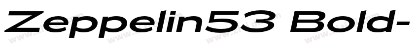 Zeppelin53 Bold字体转换